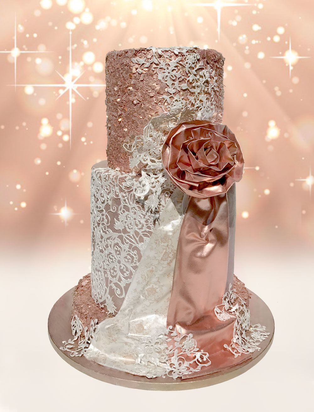 Crystal Candy ROSE GOLD LOVE Edible Flakes 6g